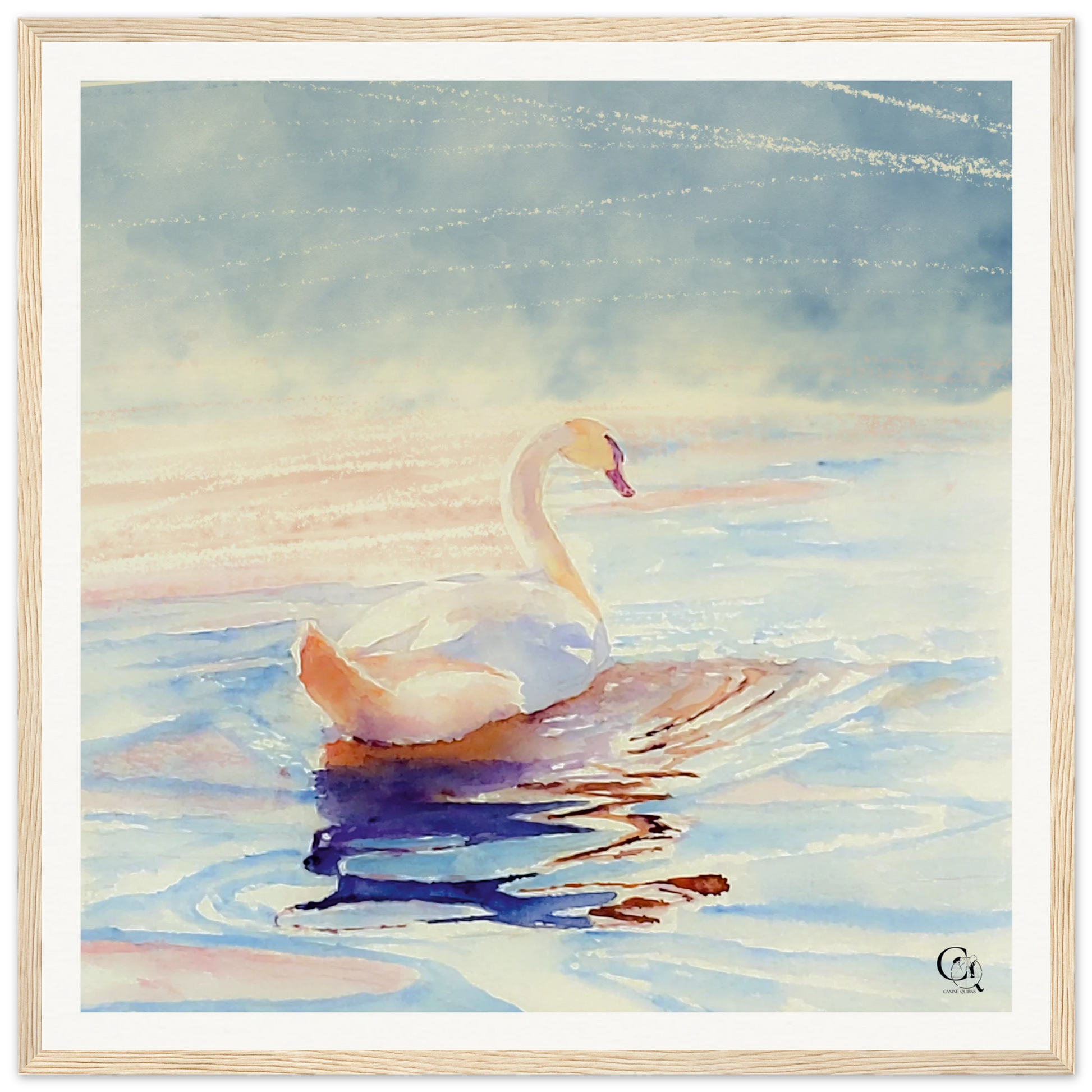 Grace in Stillness Swan Canvas Print