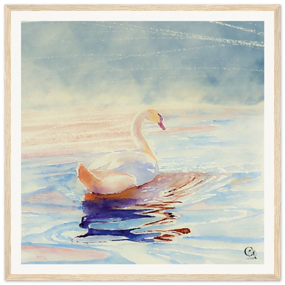 Grace in Stillness Swan Canvas Print
