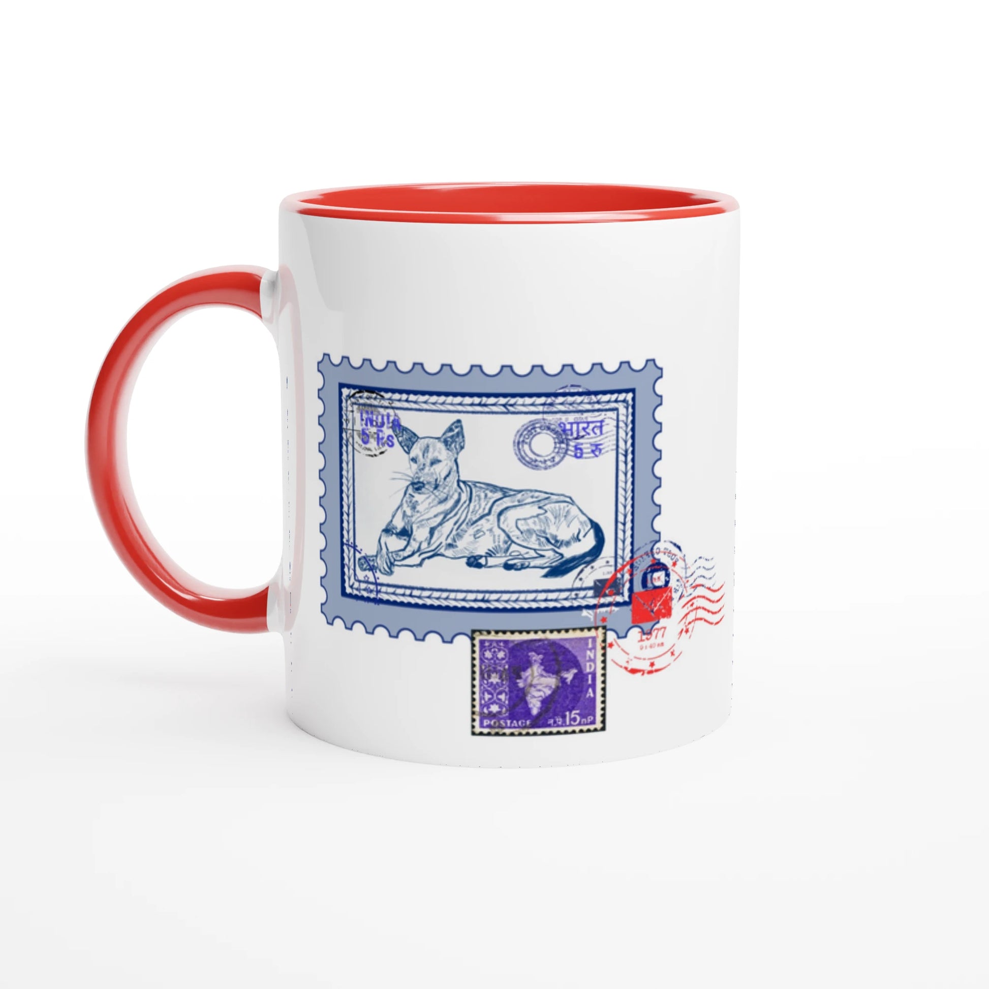 Midnight Post 11Oz Color Filled Ceramic Mug.