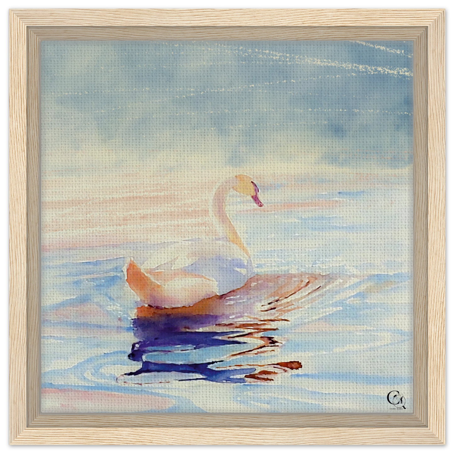 Grace in Stillness Swan Canvas Print