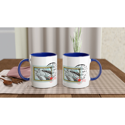 Streetside Post 11Oz Color Filled Ceramic Mug.