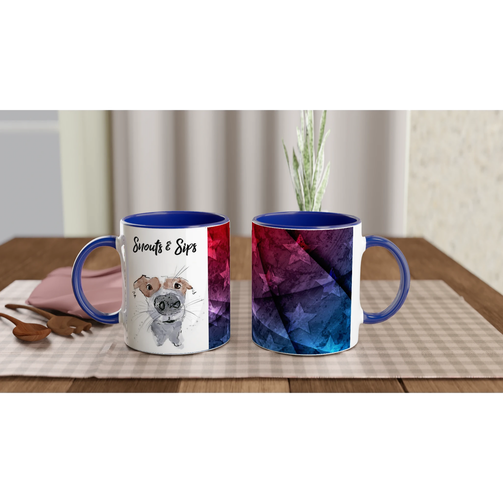 Snouts & Sips Ceramic Mug – 11oz Colorful Design.