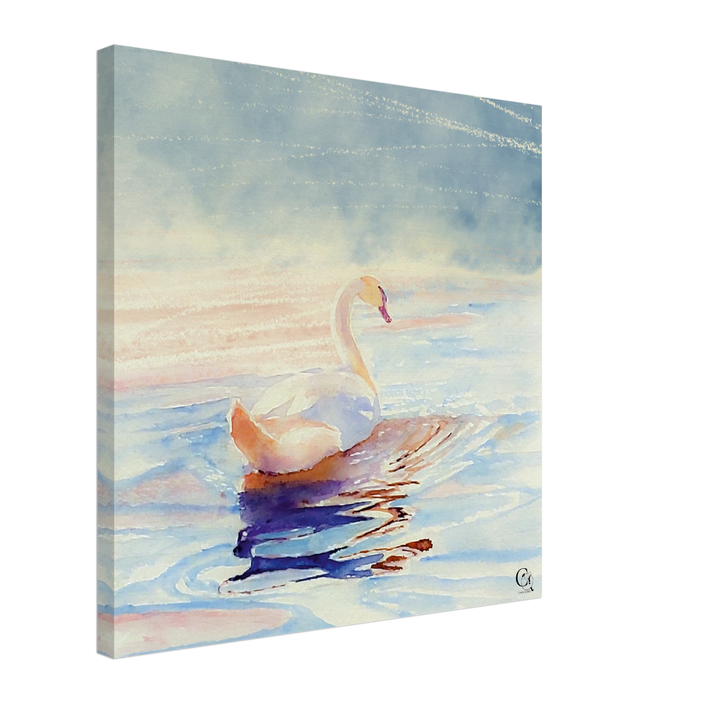Grace in Stillness Swan Canvas Print