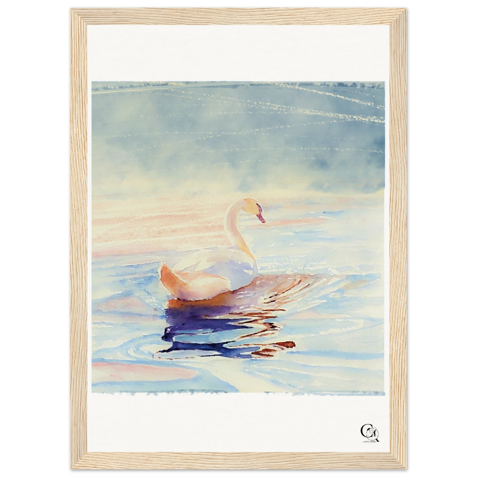 Grace in Stillness Swan Art Print