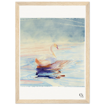Grace in Stillness Swan Art Print