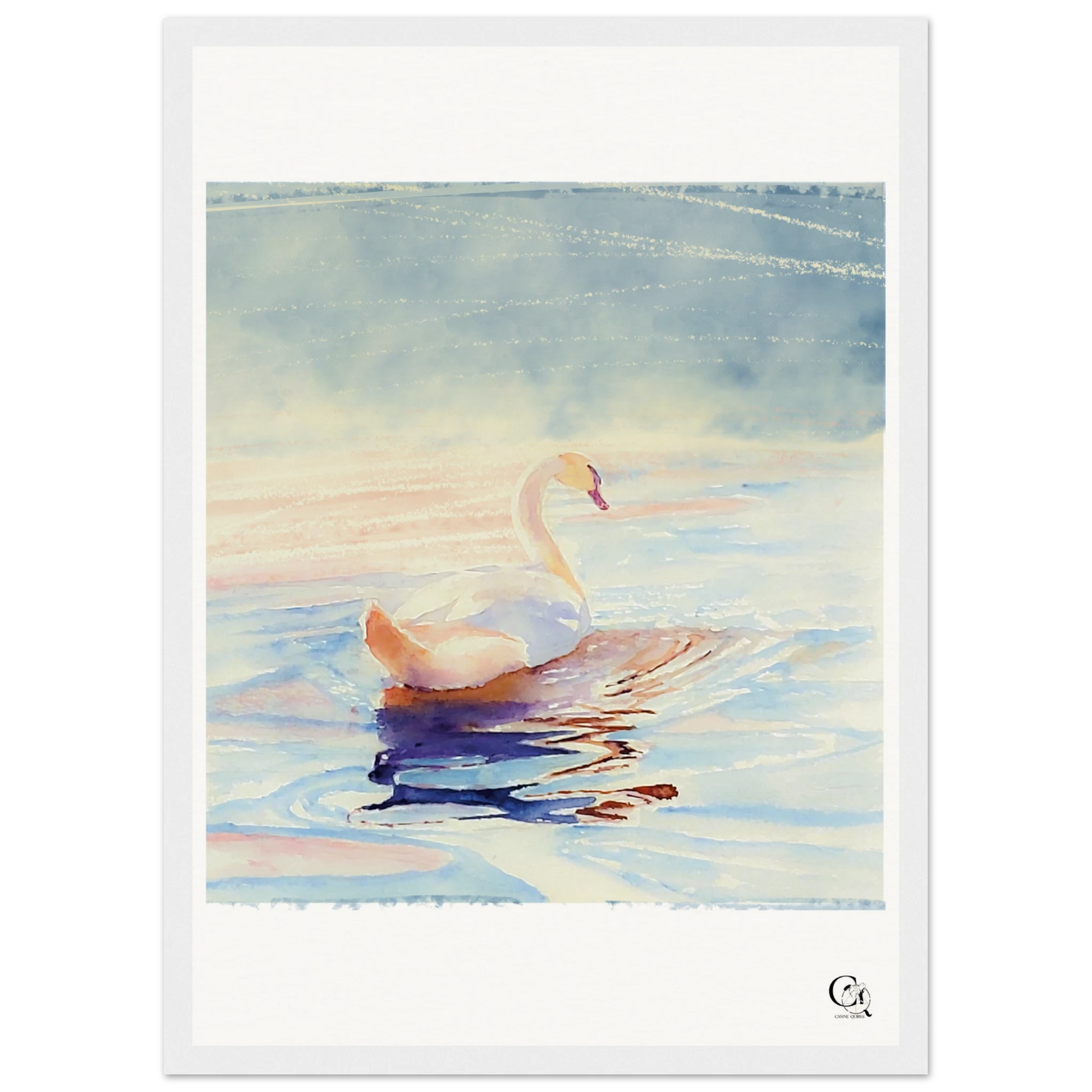 Grace in Stillness Swan Art Print