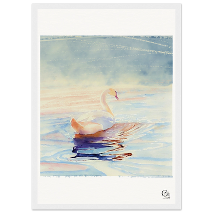 Grace in Stillness Swan Art Print