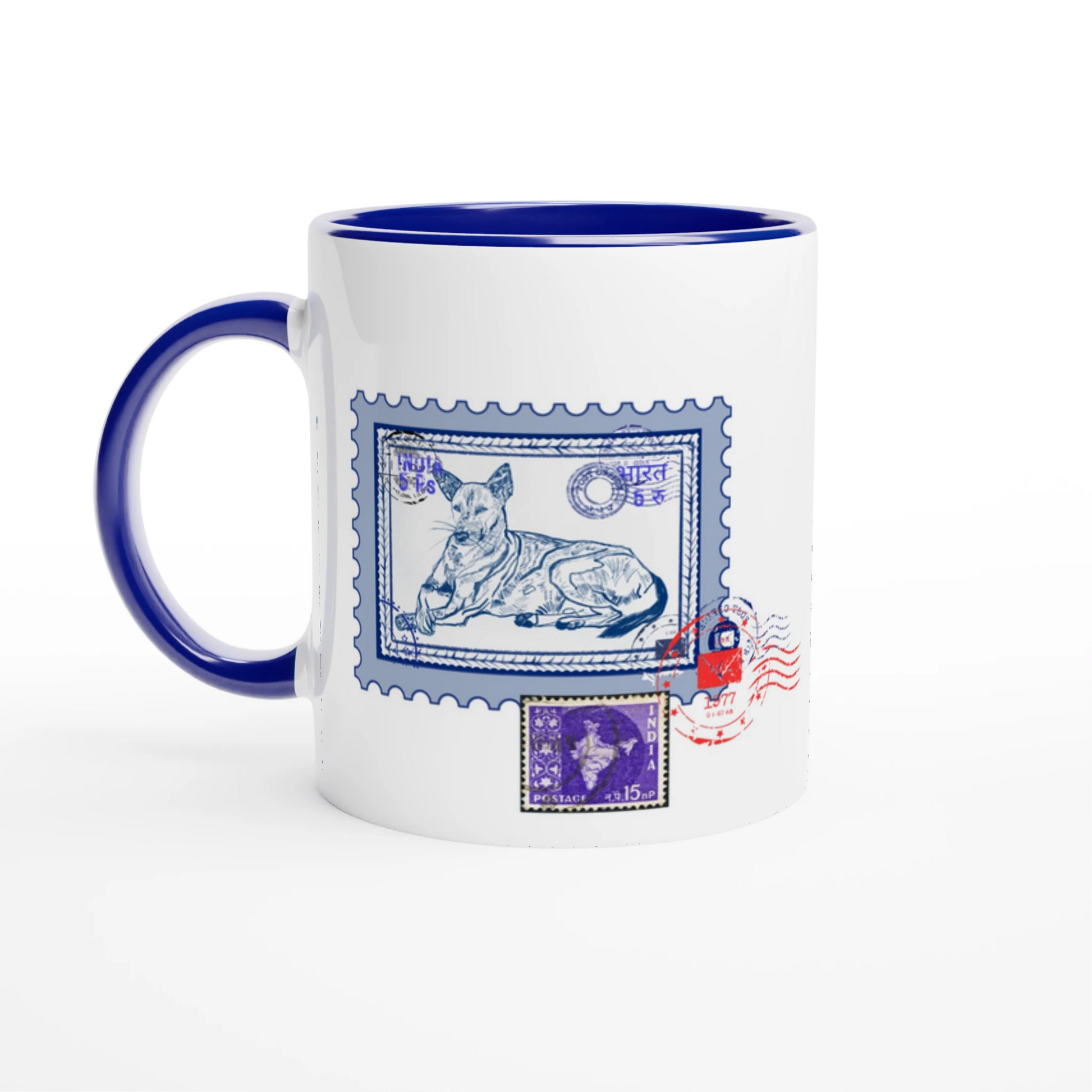 Midnight Post 11Oz Color Filled Ceramic Mug.