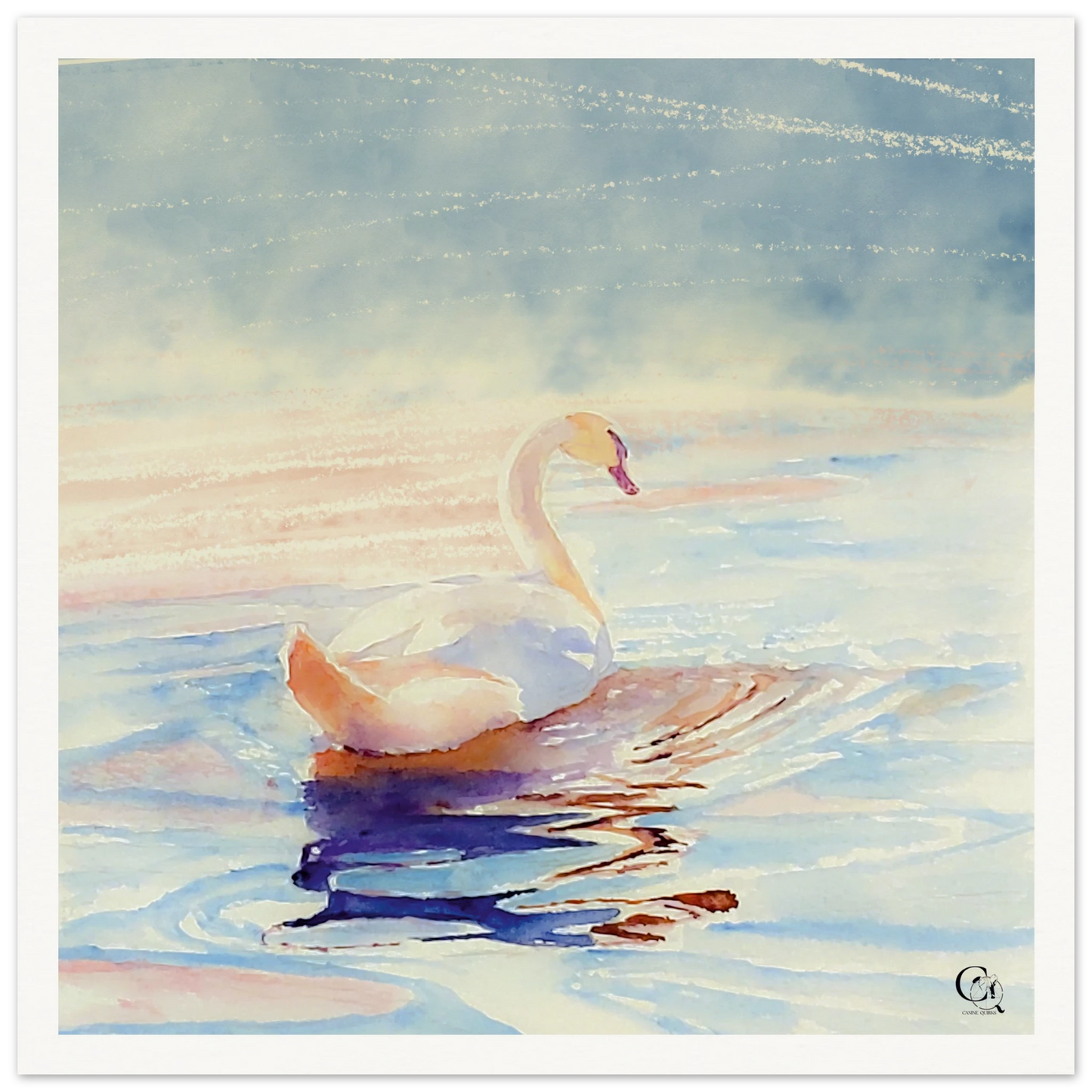 Grace in Stillness Swan Canvas Print