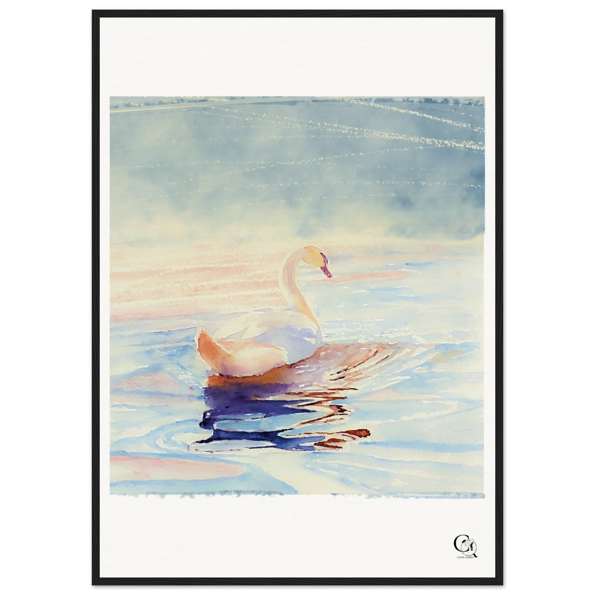 Grace in Stillness Swan Art Print