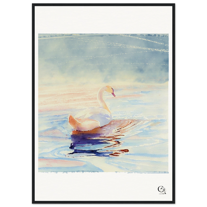Grace in Stillness Swan Art Print