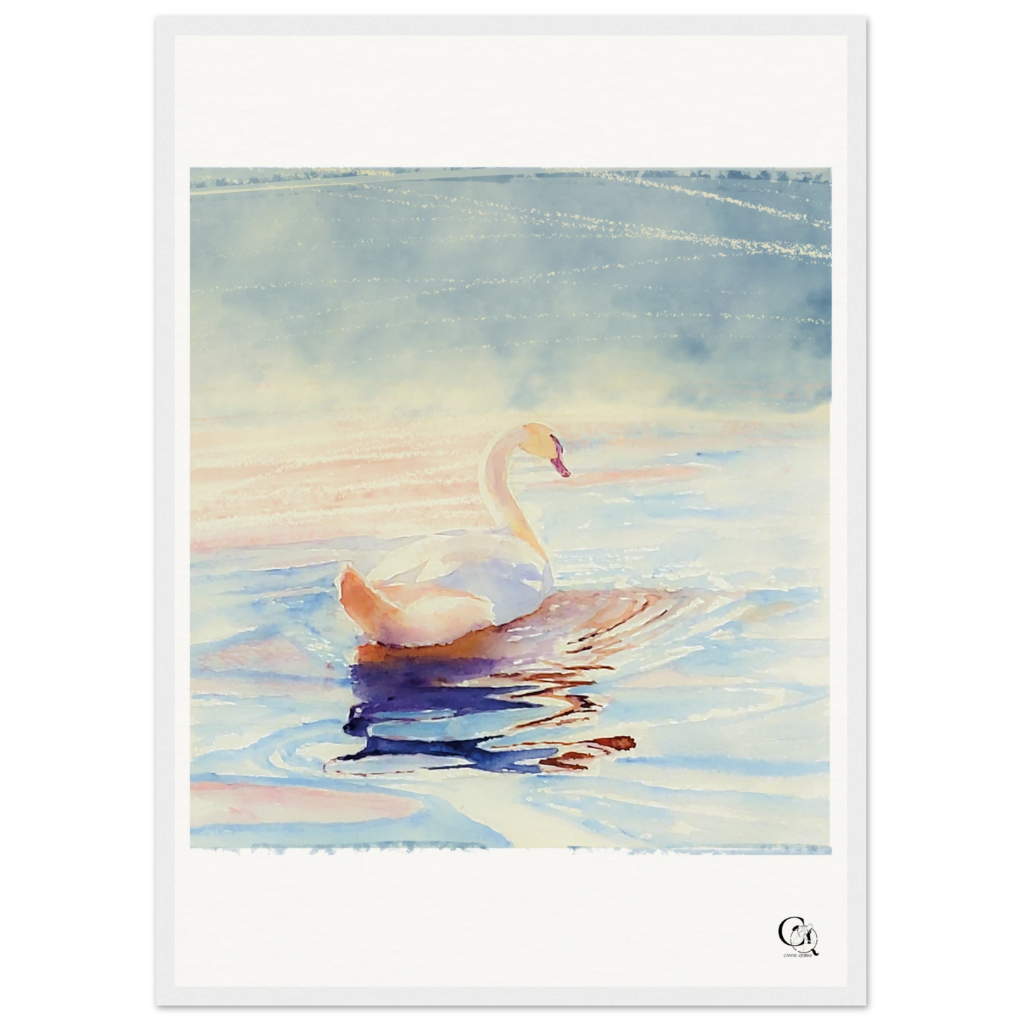 Grace in Stillness Swan Art Print