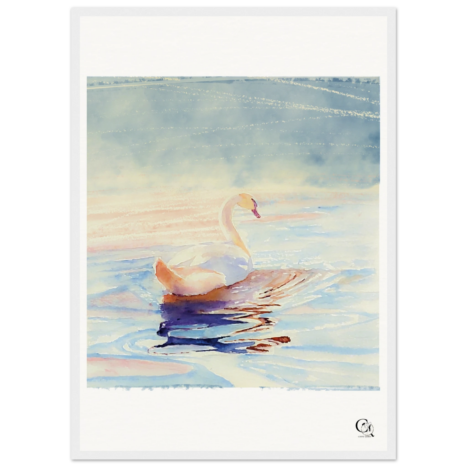 Grace in Stillness Swan Art Print