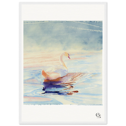 Grace in Stillness Swan Art Print