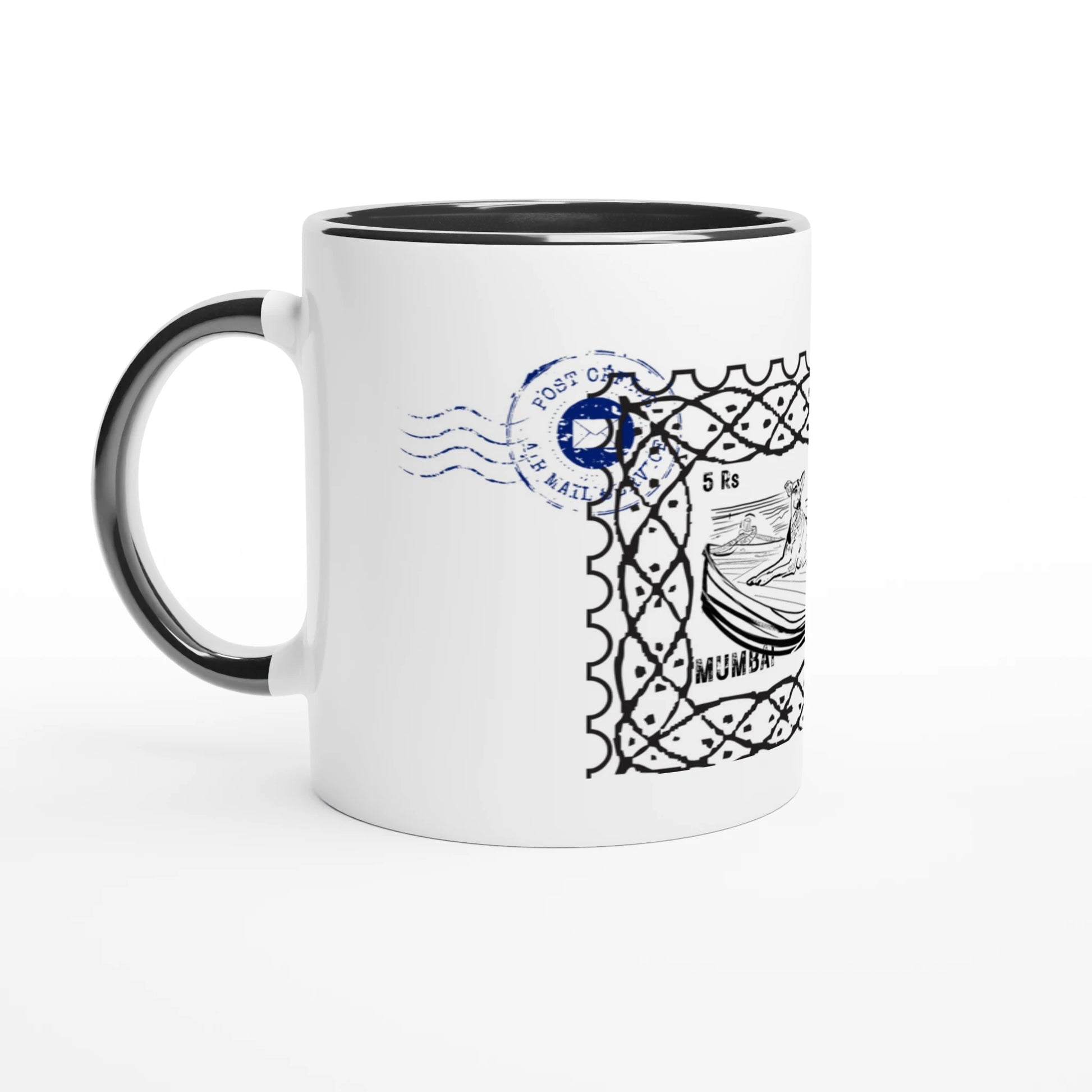 Mumbai Post 11Oz Color Filled Ceramic Mug.