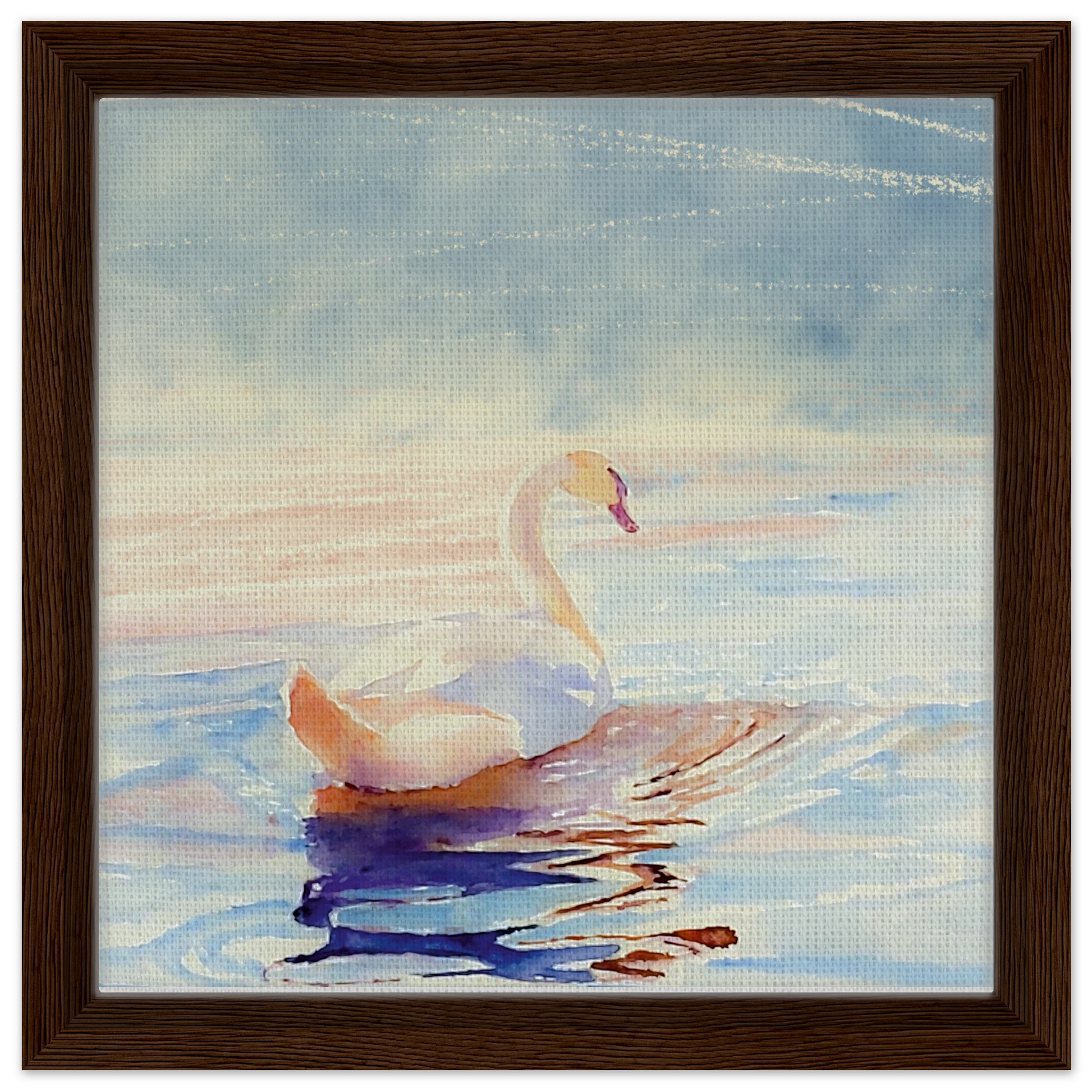 Grace in Stillness Swan Canvas Print