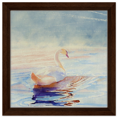 Grace in Stillness Swan Canvas Print