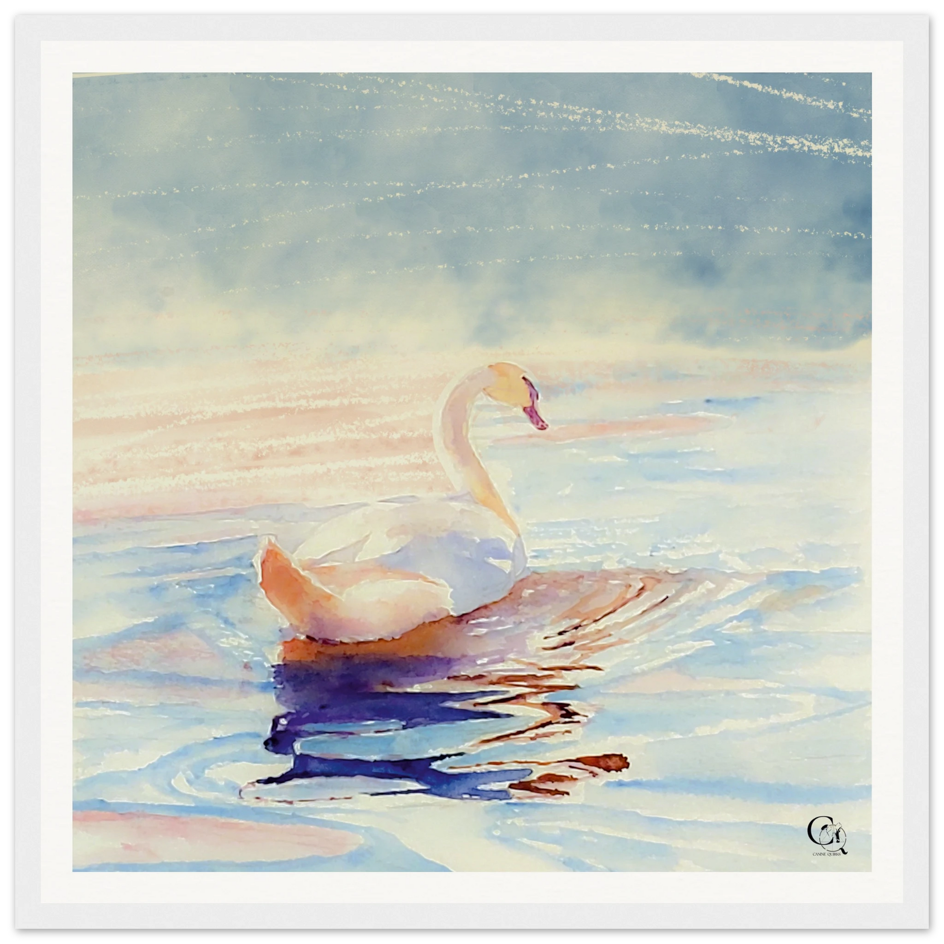 Grace in Stillness Swan Canvas Print