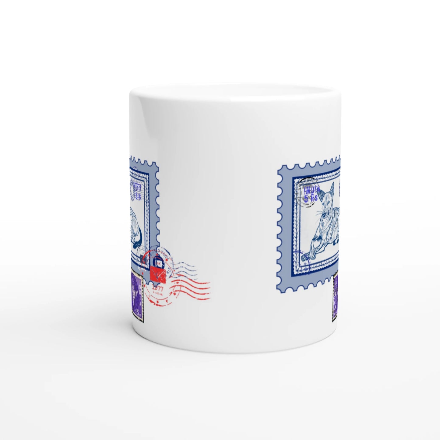 Midnight Post 11Oz Color Filled Ceramic Mug.