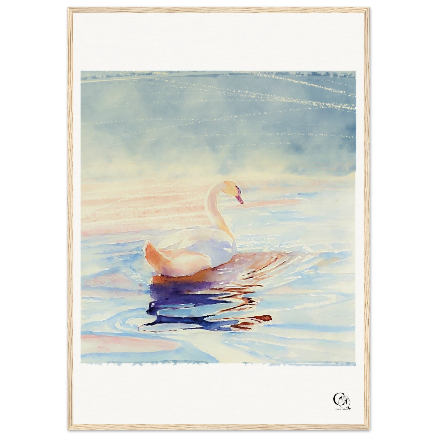 Grace in Stillness Swan Art Print