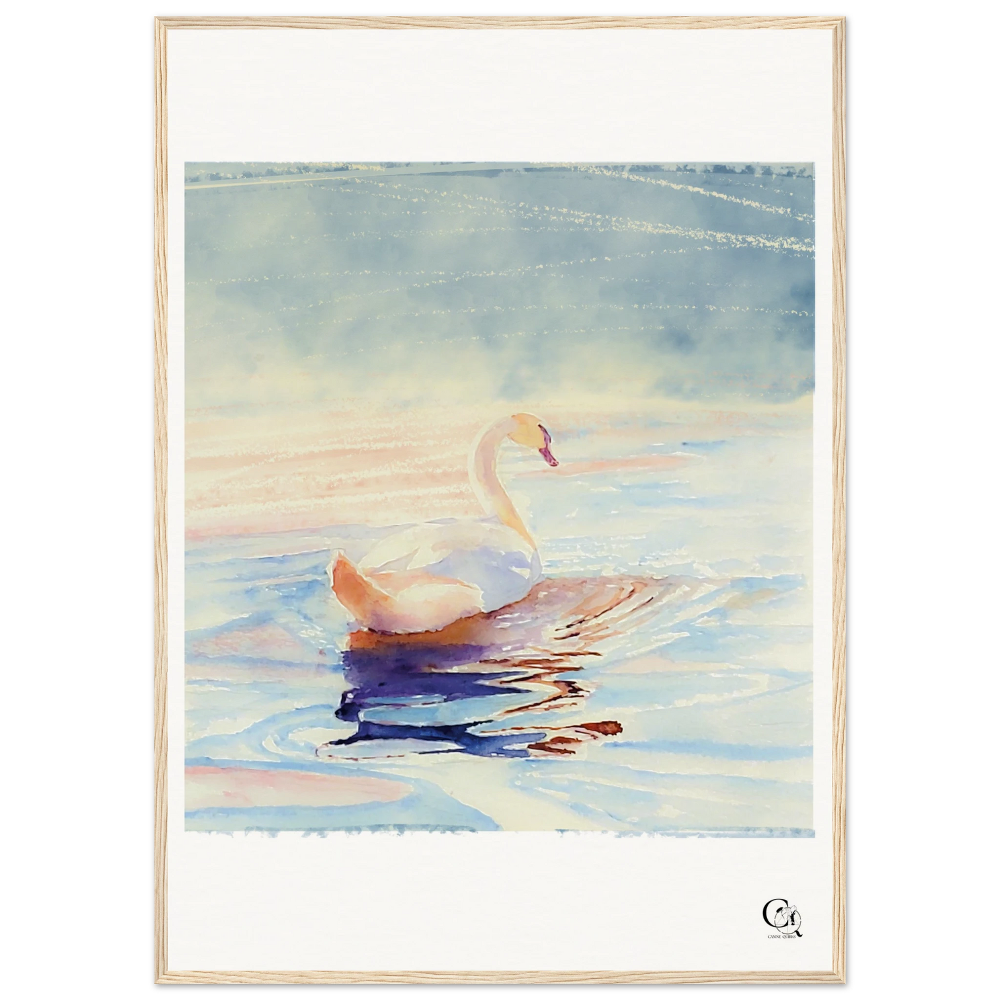 Grace in Stillness Swan Art Print
