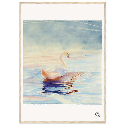 Grace in Stillness Swan Art Print
