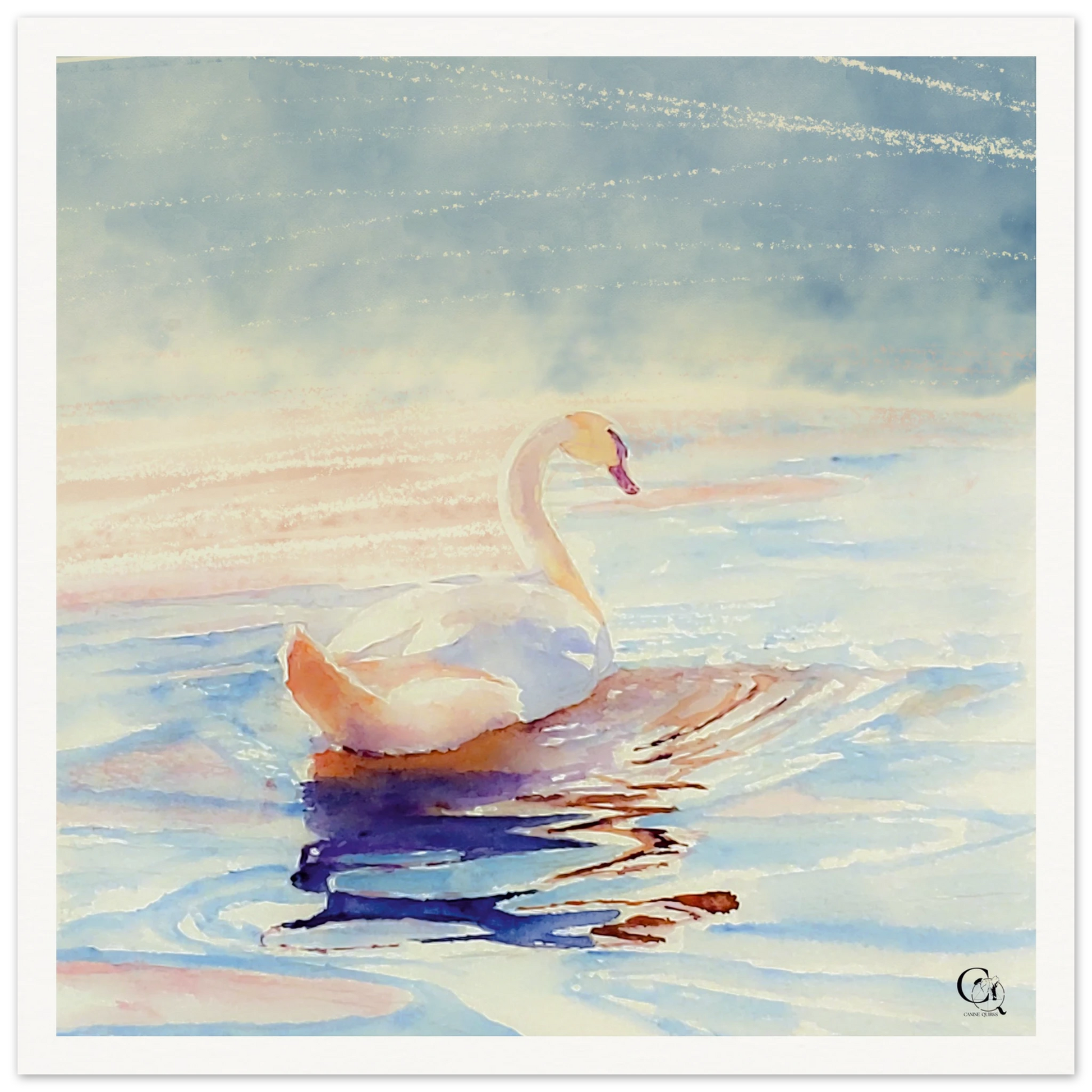 Grace in Stillness Swan Canvas Print