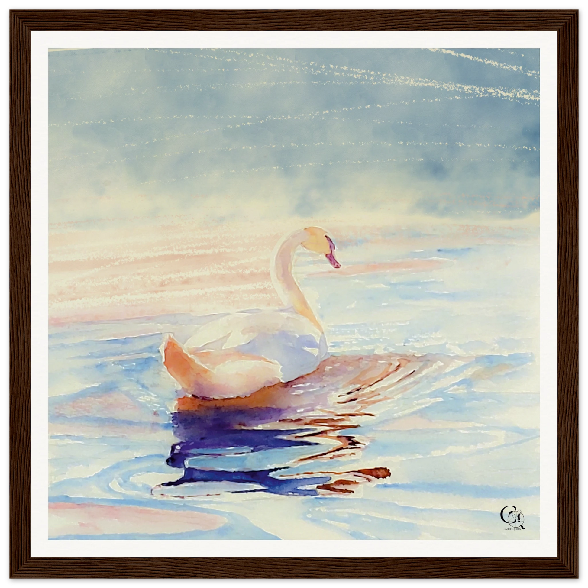 Grace in Stillness Swan Canvas Print