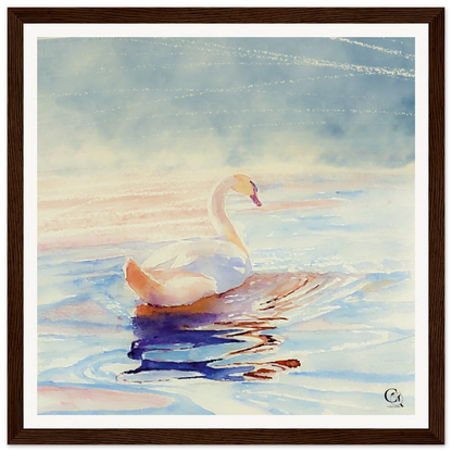 Grace in Stillness Swan Canvas Print