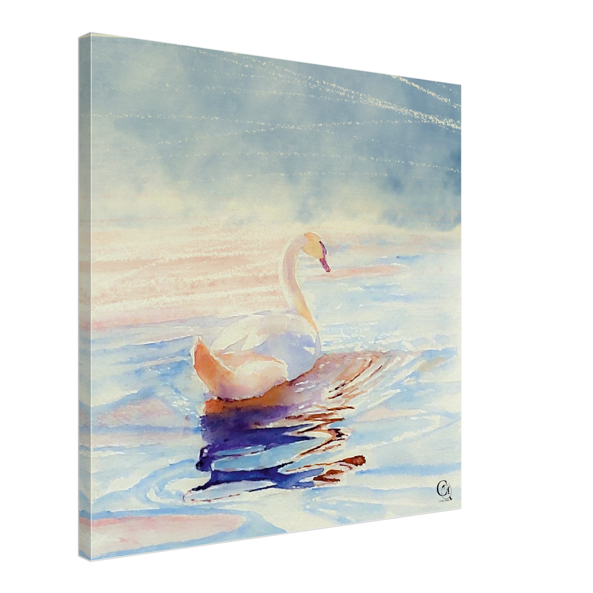 Grace in Stillness Swan Canvas Print