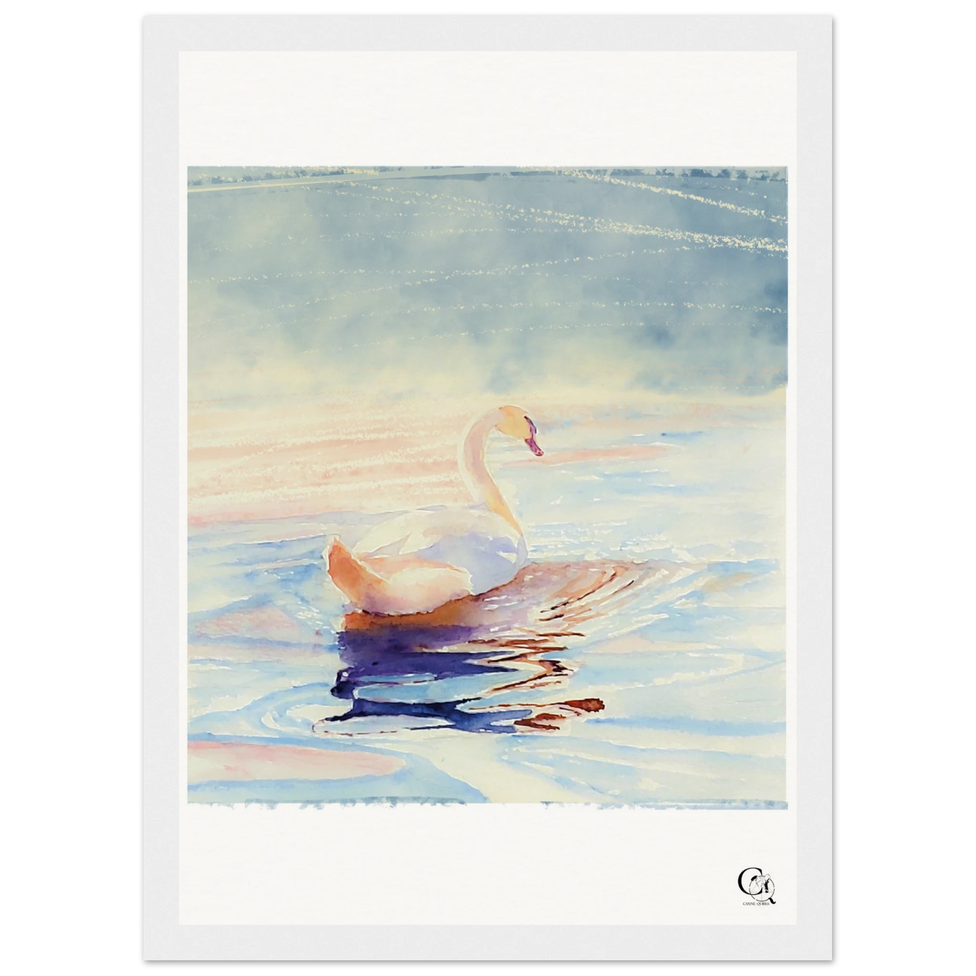 Grace in Stillness Swan Art Print