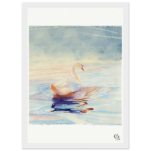 Grace in Stillness Swan Art Print