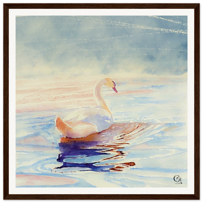 Grace in Stillness Swan Canvas Print