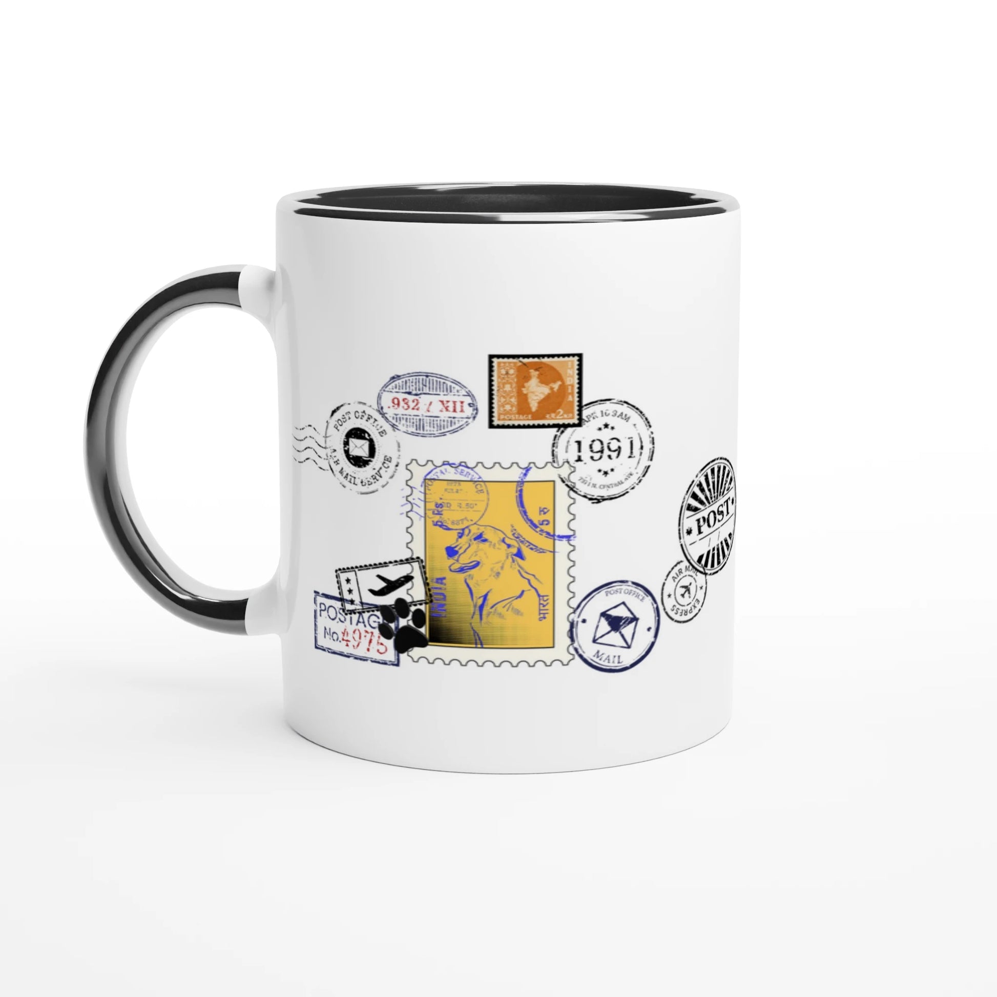 Yellow Post 11Oz Color Filled Ceramic Mug.
