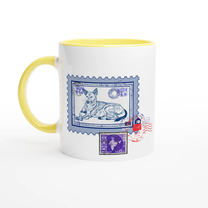 Midnight Post 11Oz Color Filled Ceramic Mug.