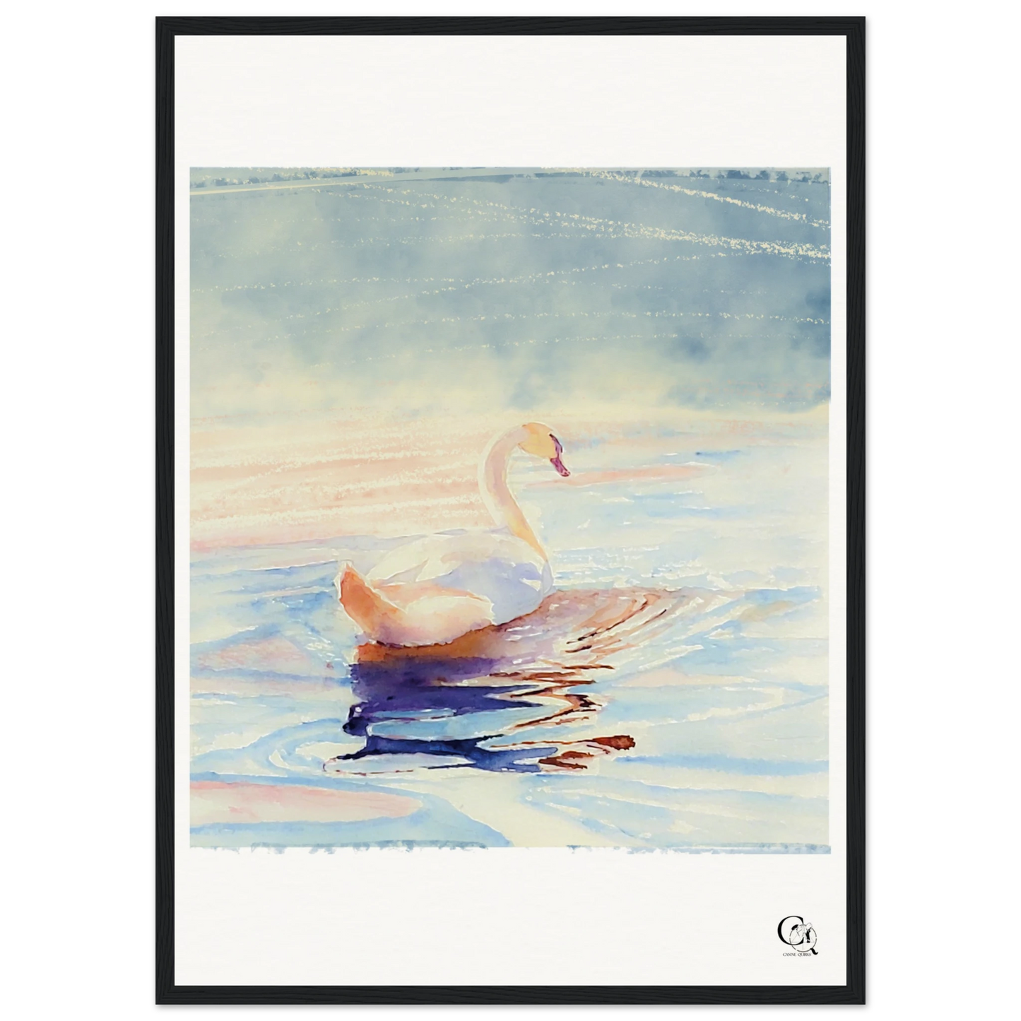 Grace in Stillness Swan Art Print