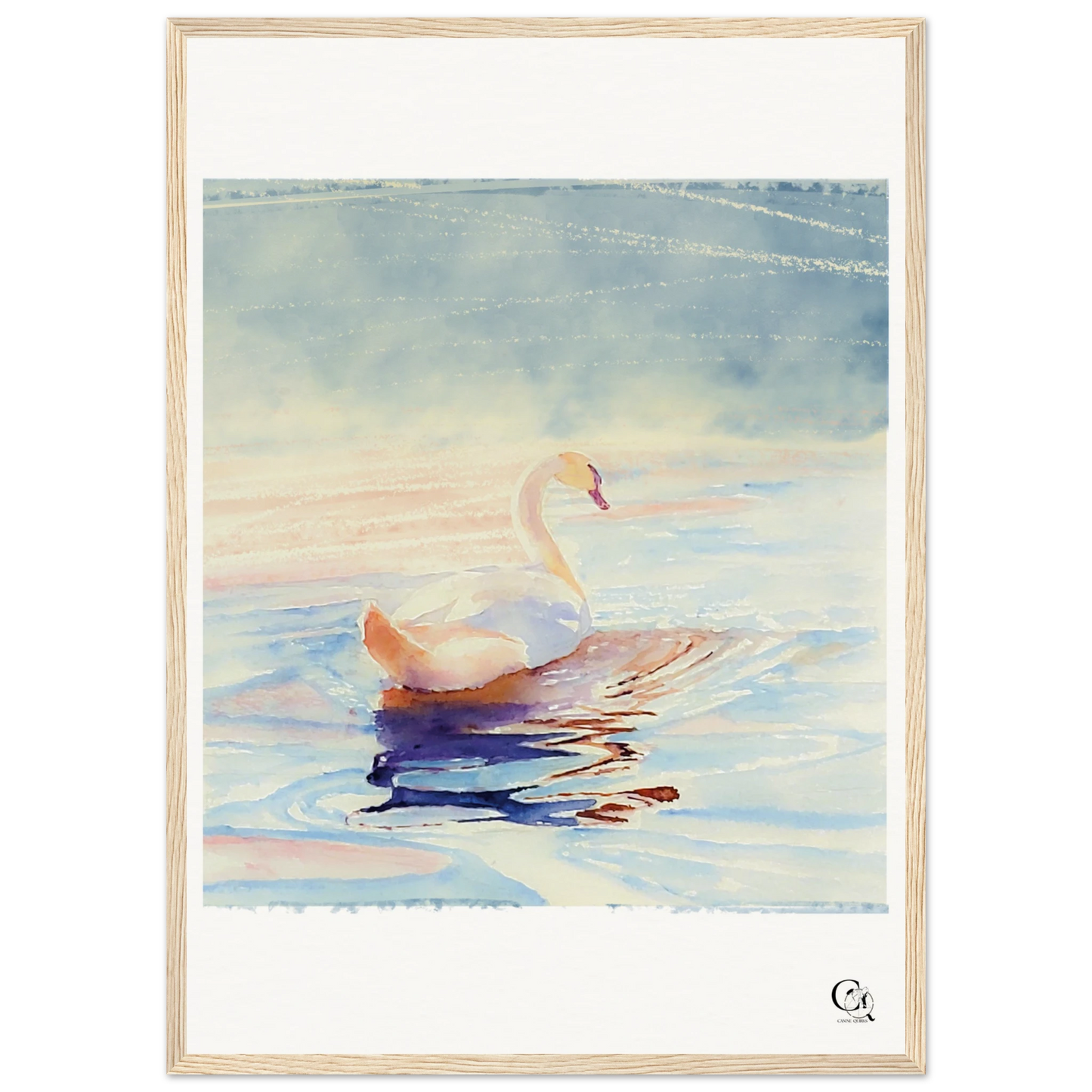 Grace in Stillness Swan Art Print