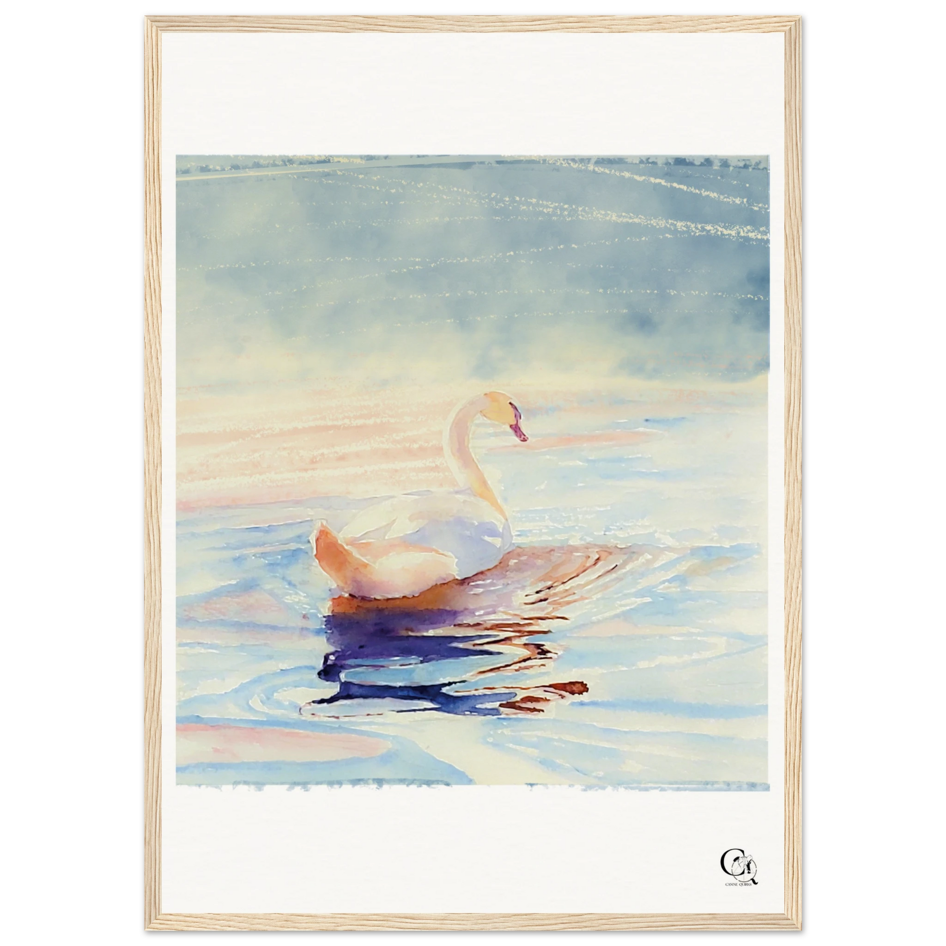 Grace in Stillness Swan Art Print