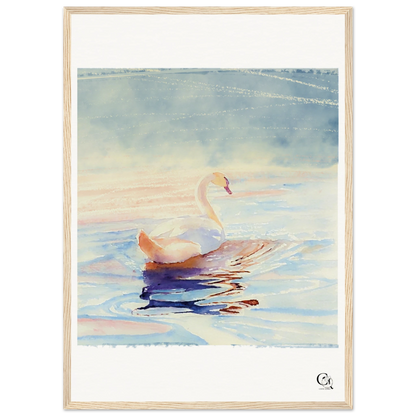 Grace in Stillness Swan Art Print