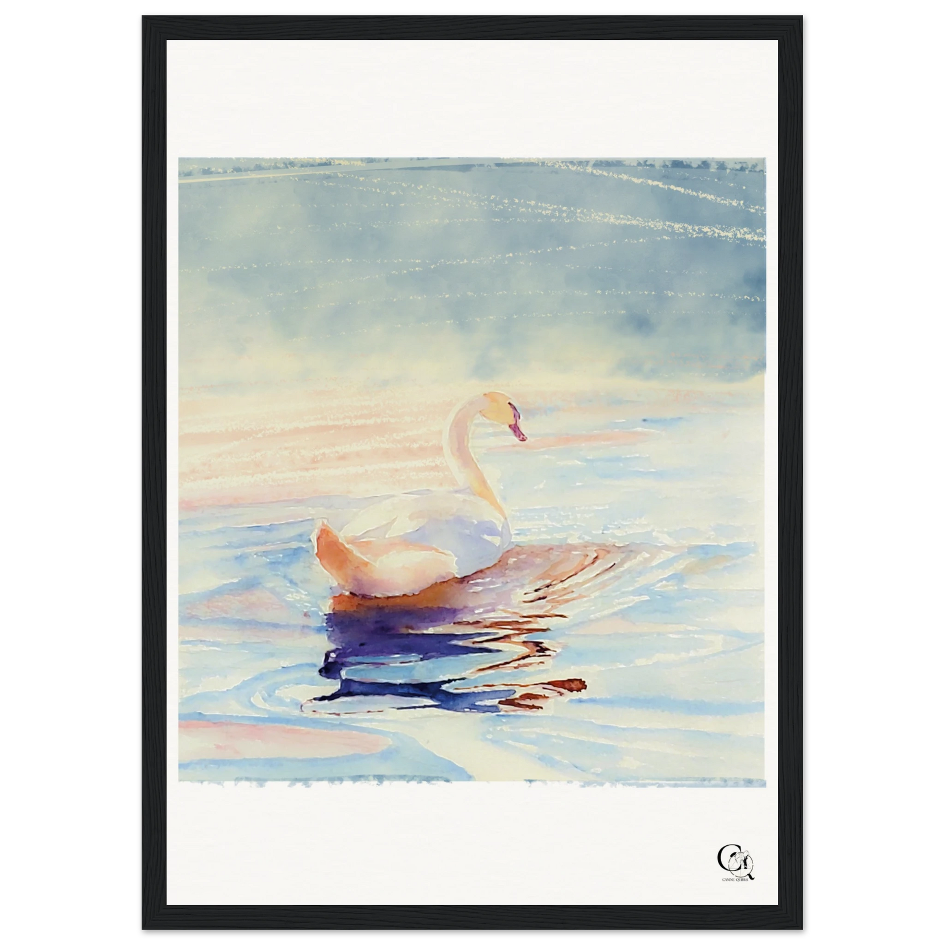 Grace in Stillness Swan Art Print
