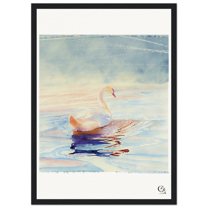 Grace in Stillness Swan Art Print