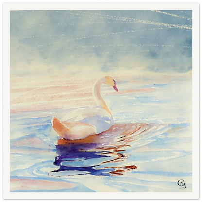 Grace in Stillness Swan Canvas Print