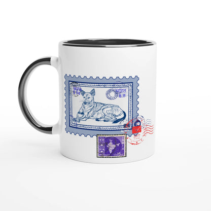 Midnight Post 11Oz Color Filled Ceramic Mug.