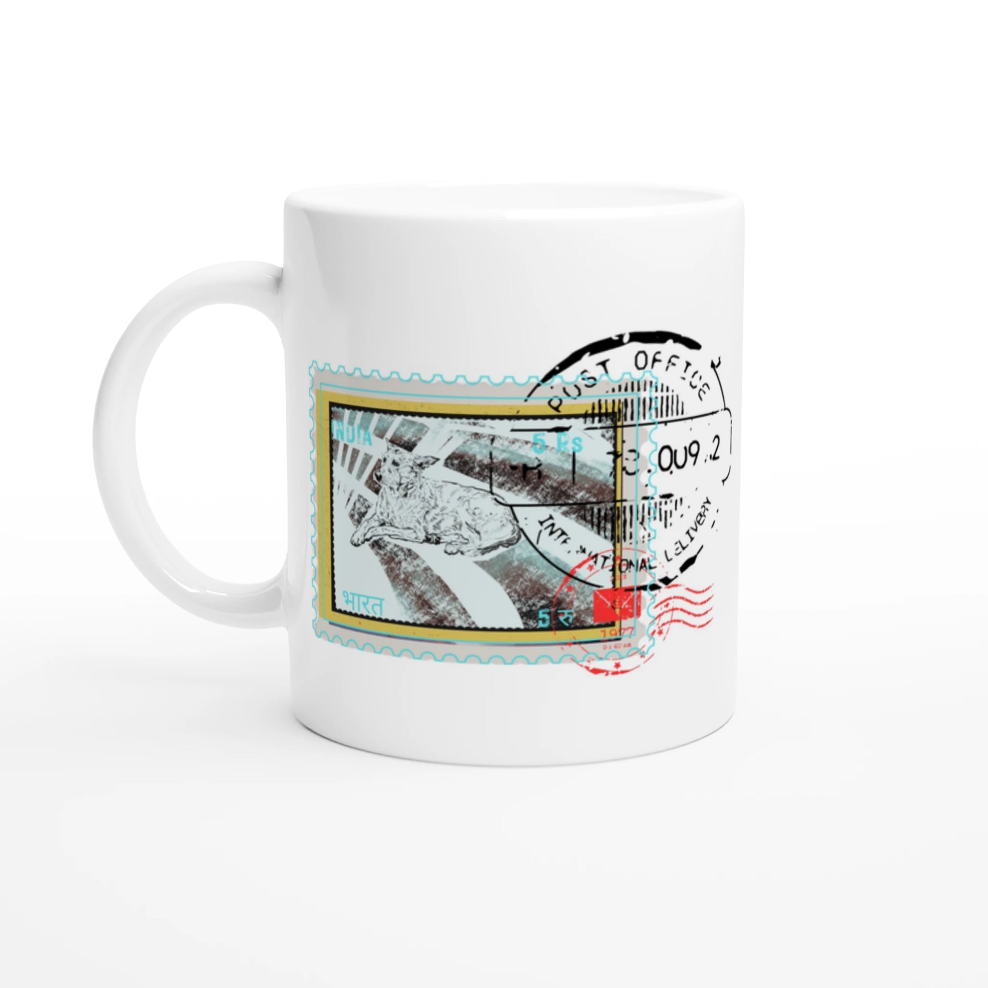 Streetside Post 11Oz Color Filled Ceramic Mug.