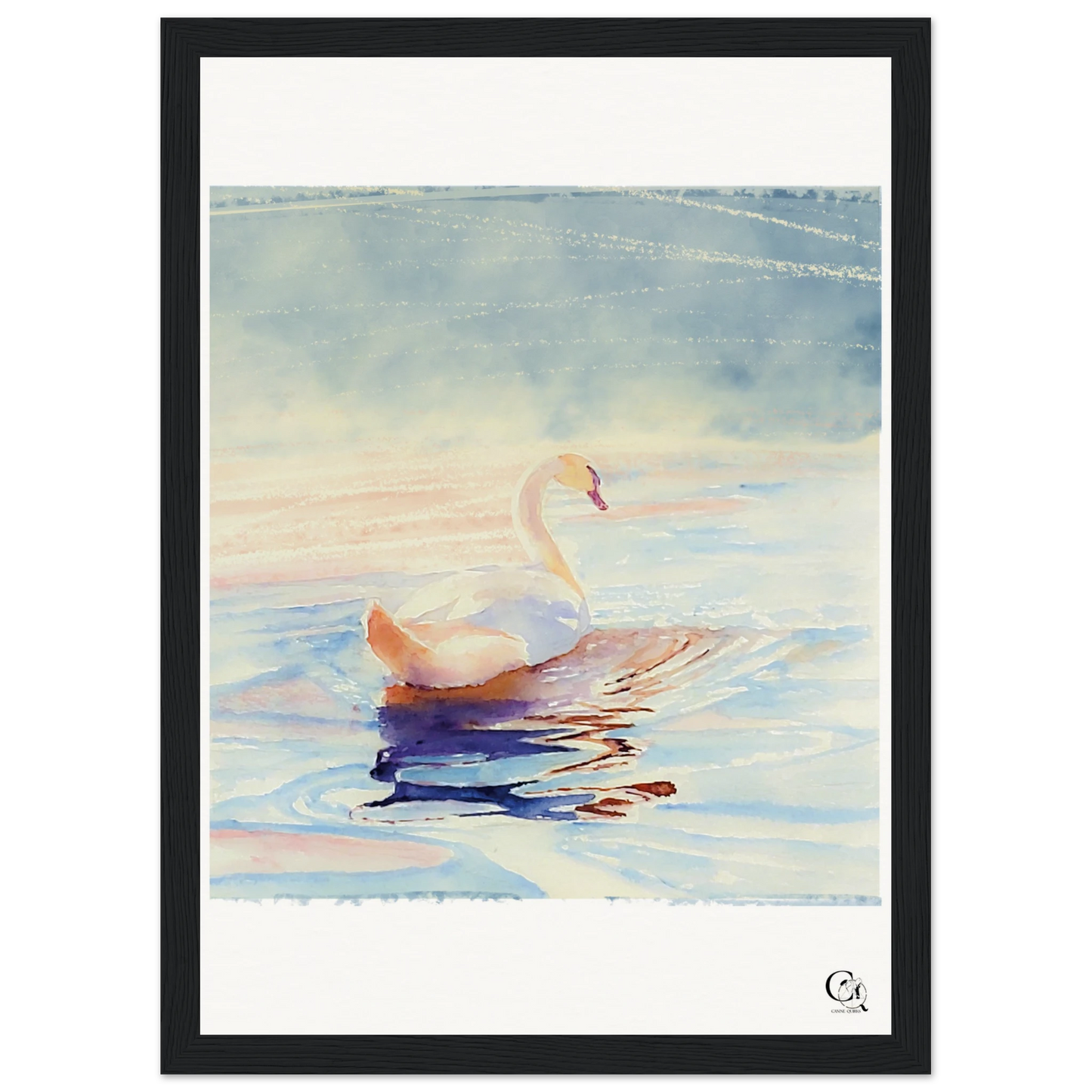 Grace in Stillness Swan Art Print