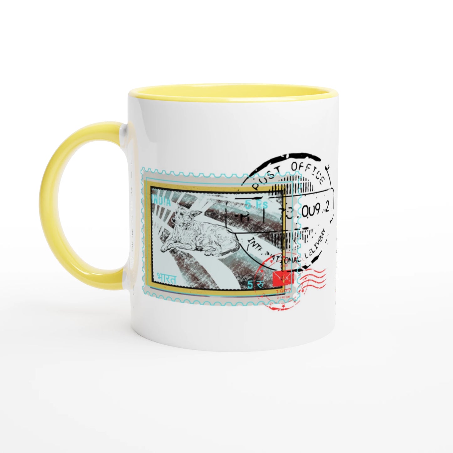 Streetside Post 11Oz Color Filled Ceramic Mug.