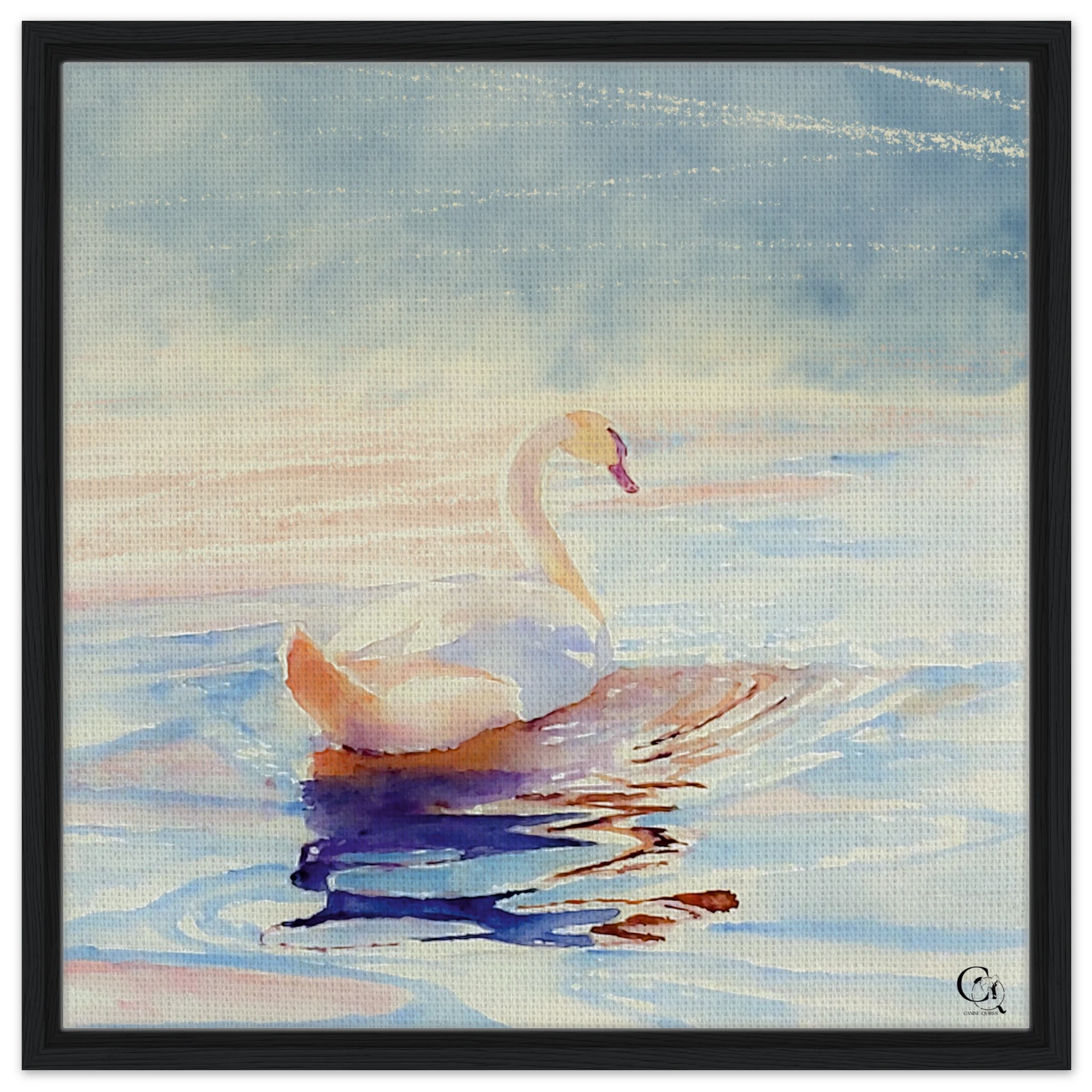 Grace in Stillness Swan Canvas Print