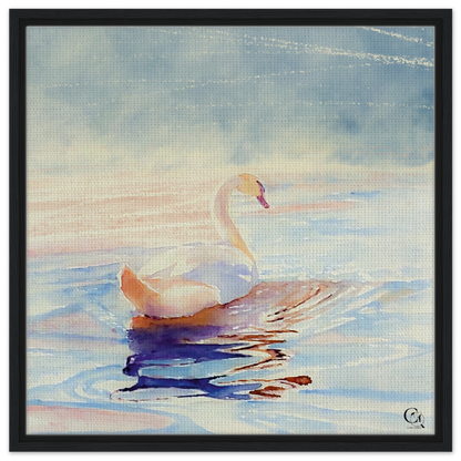 Grace in Stillness Swan Canvas Print