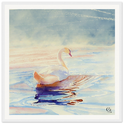 Grace in Stillness Swan Canvas Print