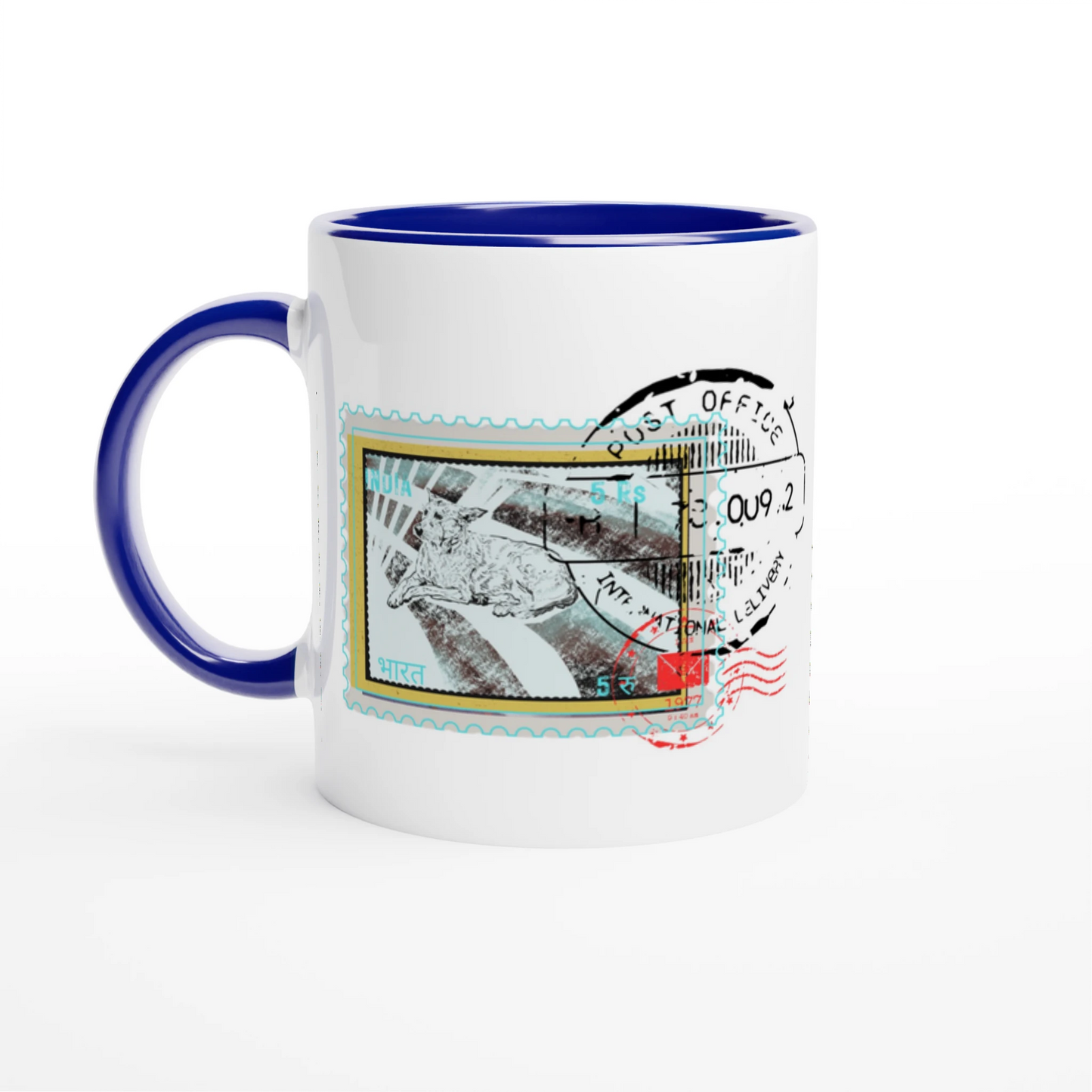 Streetside Post 11Oz Color Filled Ceramic Mug.